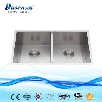 High Quality Stainless Steel Porcelain Hexagon Undermount Kitchen Sink With Disposable Liner